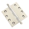 Embassy 4-1/2 x 4-1/2 Solid Brass Ball Bearing Hinge, Polished Nickel Finish Ball Tips 4545BBUS14B-1 - alternate 1